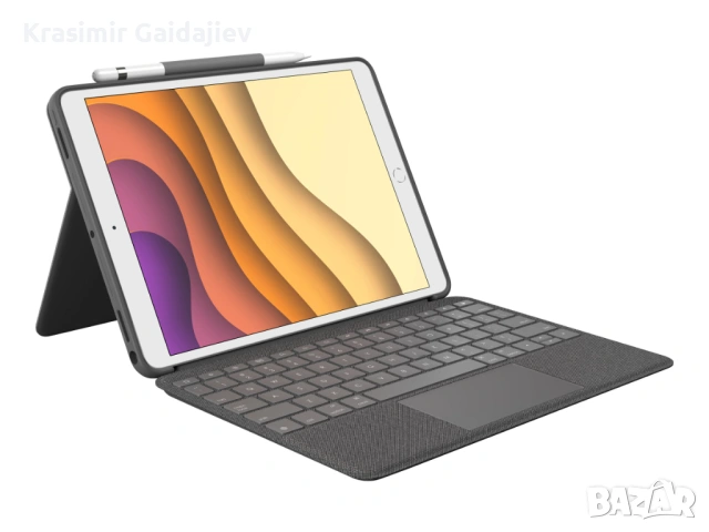 Logitech Combo Touch Graphite за iPad Air (3-то поколение) и iPad Pro 10.5-инчов, немски (Qwertz)