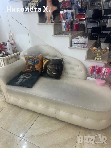 Бежов диван, снимка 3 - Дивани и мека мебел - 52548243