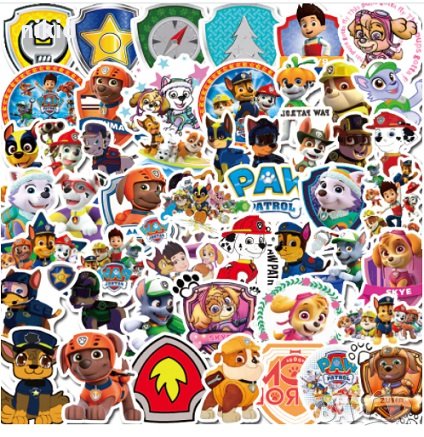 50 бр Пес Патрул Patrol самозалепващи лепенки стикери за украса декор картонена торта ръчна изработк, снимка 3 - Други - 26925561