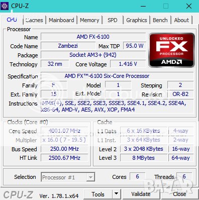 Процесор AMD FX-6100, снимка 2 - Процесори - 34385276