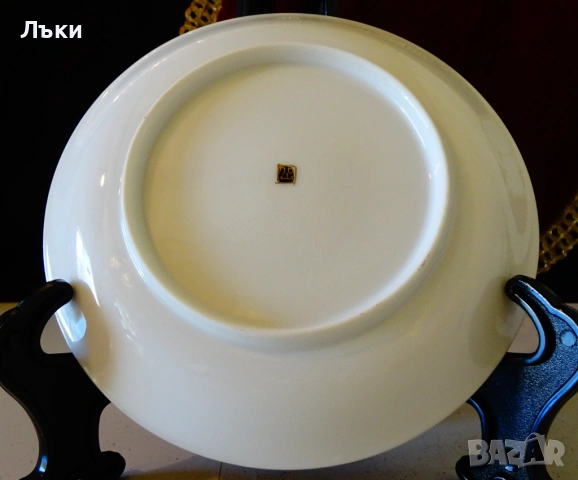 Чиния японски костен порцелан Satsuma Kazan,злато. , снимка 4 - Антикварни и старинни предмети - 54151457