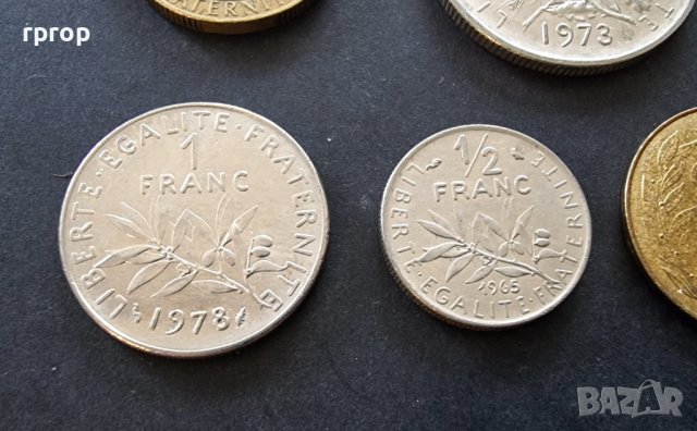 Монети. Франция.Френски франк . 7 бройки., снимка 5 - Нумизматика и бонистика - 36597811