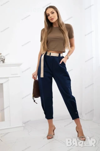 Дамски панталон Punto със закопчаване на крачолите, 16цвята, снимка 15 - Панталони - 50956461