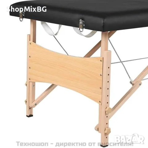 Двусекторна сгъваема масажна кушетка – бюджетен модел с германски бук и винилова тапицерия, снимка 5 - Кушетки - 55949283