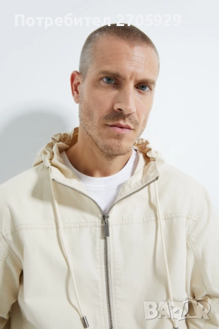 Ново Zara бежово дънково пролетно-есенно яке, размер L, снимка 4 - Якета - 51512418