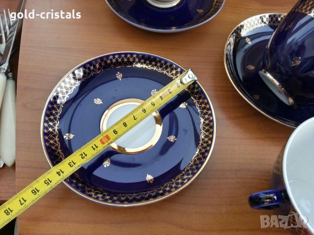 Руски чаши за чай кафе кобалт лфз, снимка 4 - Антикварни и старинни предмети - 33760915