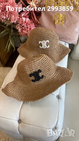 шапка Селин*Celine TRIOMPHE Bucket hat, снимка 3 - Шапки - 55842006