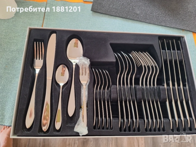 Комплект прибори за хранене 30 броя сет, снимка 2 - Прибори за хранене, готвене и сервиране - 55971835