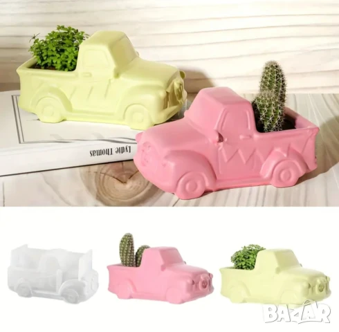 Молд Коледен камион кашпа, снимка 7 - Форми - 48104700