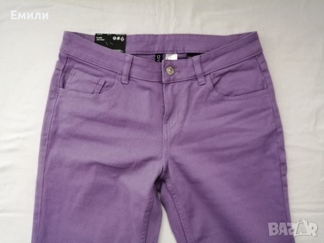 H&M нов дамски панталон с ниска талия и клоширани крачоли в лилав цвят р-р S (EU 38), снимка 9 - Панталони - 44405698