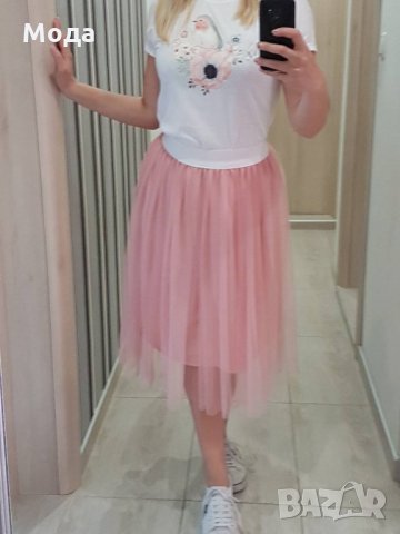 Пола от мек тюл РОЗОВА Нова!, снимка 2 - Поли - 31350431