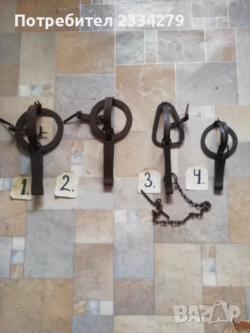 Вълчи капани големи и малки,стари ръчно изковани-изработени от различни майстори в различни времена., снимка 17 - Антикварни и старинни предмети - 39104349