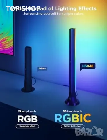Ново Govee осветление и светлинни барове за 55-65” TV, гласов контрол, снимка 2 - Лед осветление - 49321406