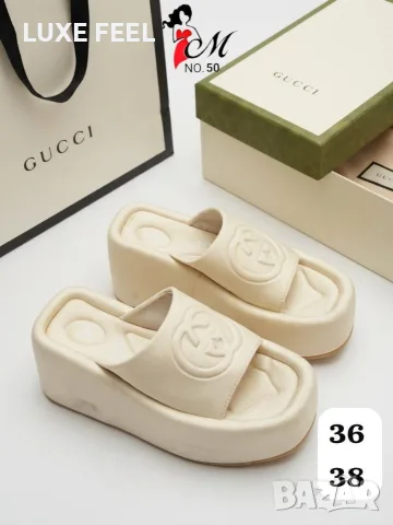 Louis Vuitton ⚜️ Gucci ⚜️Дамски Чехли , снимка 12 - Чехли - 55709814