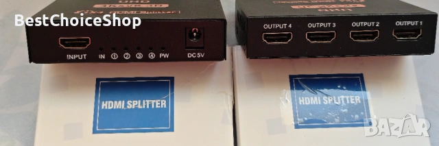 HDMI сплитер 1 в 4, снимка 3 - Приемници и антени - 53118183