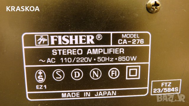 FISHER CA-276, снимка 11 - Ресийвъри, усилватели, смесителни пултове - 29385728