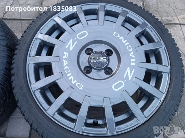 Лети джанти 17ки 4х100 O.Z. Racing + зимни гуми 205/40/17 Kleber, снимка 7 - Гуми и джанти - 52822240