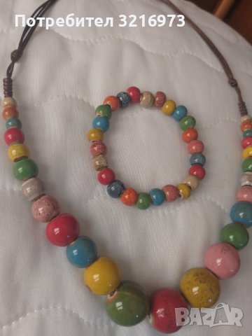 Уникални колиета и комплекти от керамика и естествени камъни, снимка 3 - Бижутерийни комплекти - 37966719