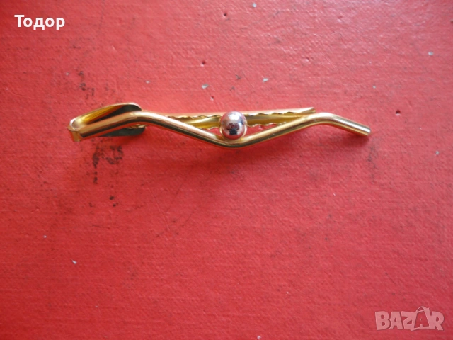 Луксозна позлатена игла щипка за вратовръзка 2, снимка 4 - Други - 53043023
