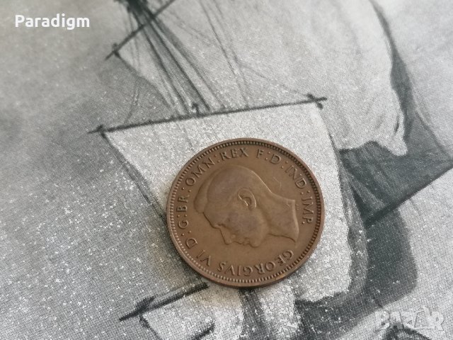 Монета - Великобритания - 1/2 (половин) пени | 1947г., снимка 2 - Нумизматика и бонистика - 34110048