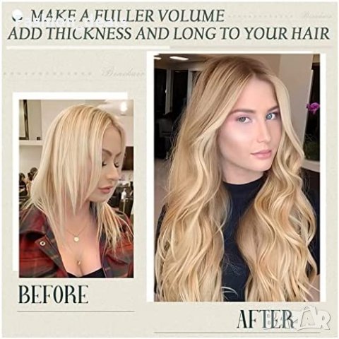 Нова удължаваща коса ленти Треса удължения Прическа 45см жена красота, снимка 7 - Други - 40121004