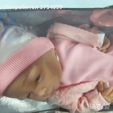 Реалистично бебе с аксесоари Pure Baby - 39см, снимка 5 - Кукли - 52348617