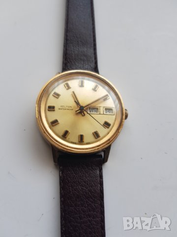 Мъжки механичен позлатен часовник Kelton, снимка 7 - Мъжки - 38497041