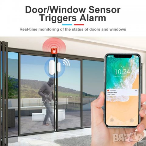 Tuya/Smart Life WiFi сензор за врата/прозорец/шкаф/сейф, снимка 5 - Друга електроника - 37468694
