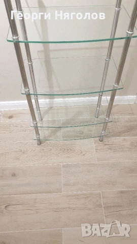Стъклена етажерка, снимка 7 - Етажерки - 54187800