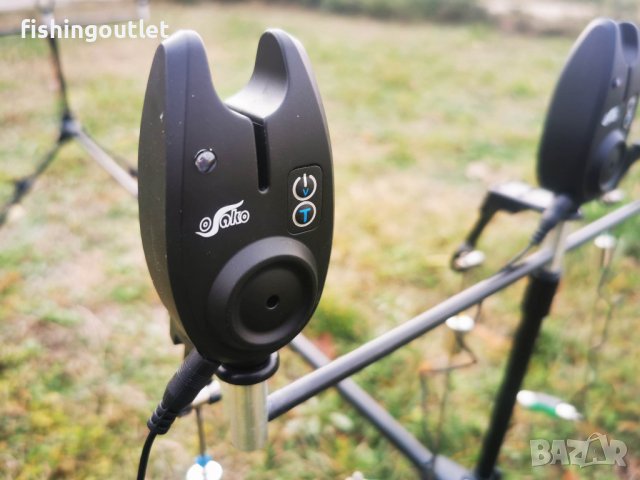 Стойка за дънен риболов, три сигнализатора и три светещи обтегача, снимка 14 - Такъми - 38949550