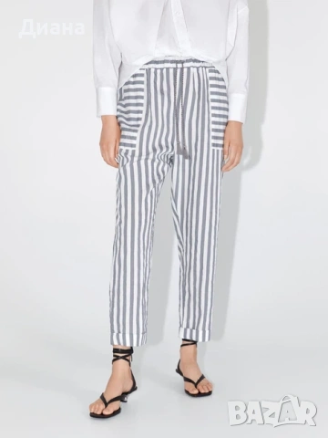 Раиран панталон Zara, снимка 3 - Панталони - 53351012