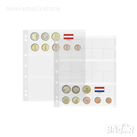 Leuchtturm Numis – EURO листи за три евро-серии / 5бр/