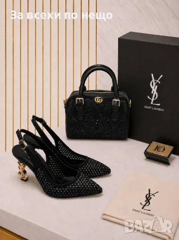 Yves Saint Laurent Дамски Черни Обувки На Ток Код E148
