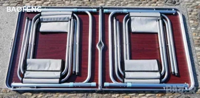 Нови Компект Сгъваема Маса и 4 Стола Malatec от алуминии ULTRA от вносител , снимка 5 - Къмпинг мебели - 50481150