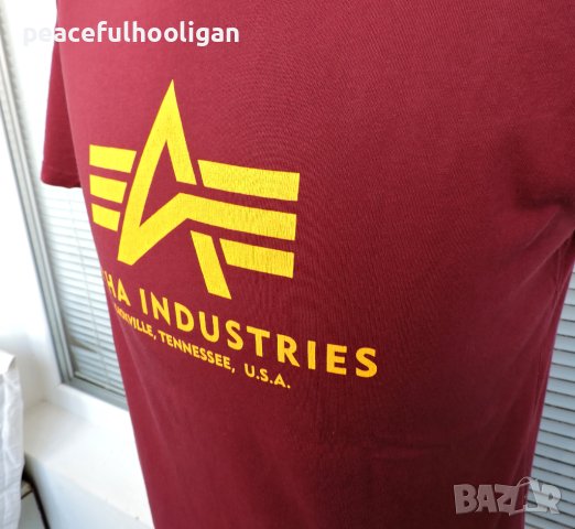 Оригинална мъжка тениска Alpha Industries размер М, снимка 4 - Тениски - 44356846