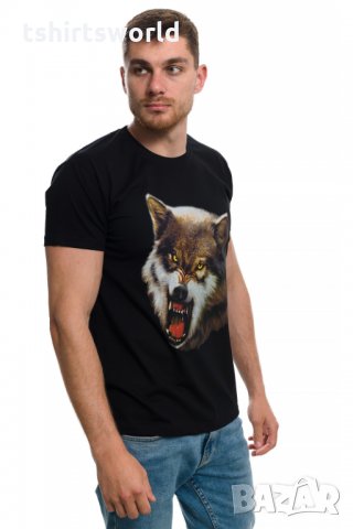 Нова мъжка тениска с дигитален печат Зъбат вълк, Серия Вълци, снимка 10 - Тениски - 27597329