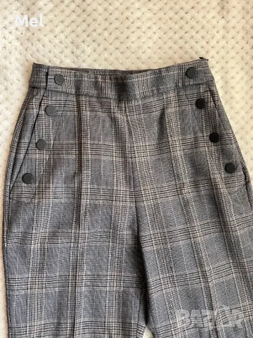 Sandro кариран панталон, тип молив, р-р XS/34EU, снимка 2 - Панталони - 50234988