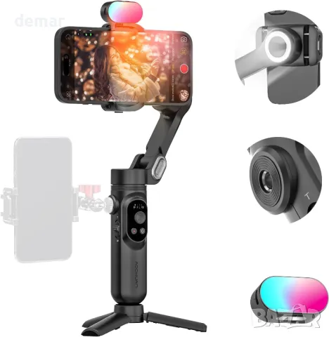 AOCHUAN 3-осен професионален гимбал стабилизатор за iPhone и Android, снимка 2 - Селфи стикове, аксесоари - 48199358