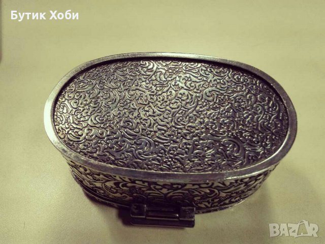 Метална посребрена кутия за бижута, снимка 6 - Други - 31411341