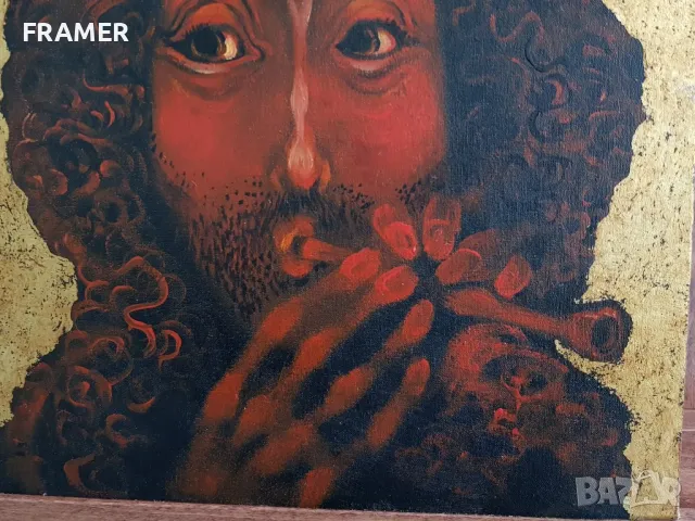 Митко Димитров 1946-2022 Музикант Орфей 1990те години маслени бои, снимка 5 - Картини - 48604644