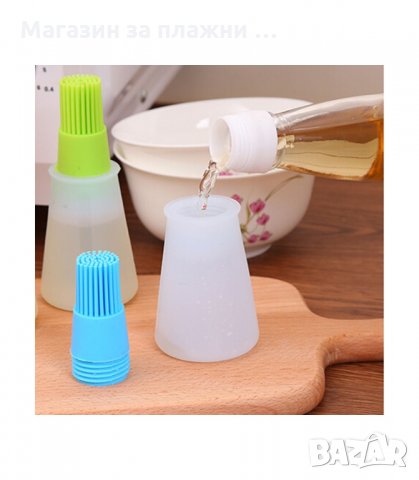 СИЛИКОНОВА ЧЕТКА С КОНТЕЙНЕР ЗА НАМАЗВАНЕ - код 2126, снимка 4 - Прибори за хранене, готвене и сервиране - 34224895