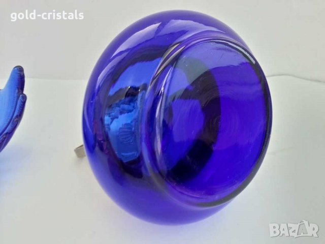 Стъклена  захарница и купичка, снимка 5 - Антикварни и старинни предмети - 30385261