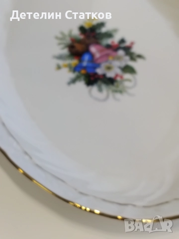 Порцеланово винтидж плато, снимка 2 - Чинии - 52303835