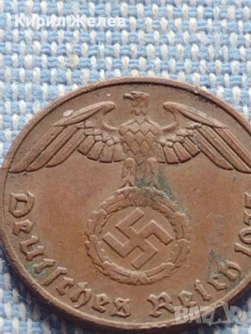 Монета 1 райхсфенинг 1937г. Германия Трети Райх с СХВАСТИКА за КОЛЕКЦИЯ 26700, снимка 6 - Нумизматика и бонистика - 42822411