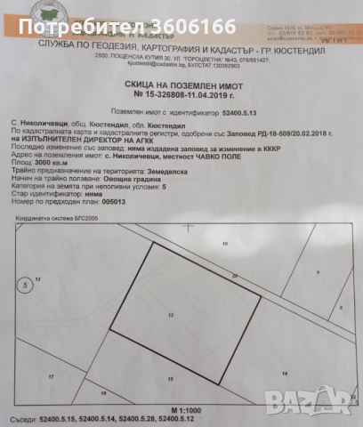 Продавам 3 дкр. Орехова градина [ 0898480946], снимка 1 - Земеделска земя - 44696136