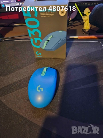 Безжична мишка, Logitech G305 Lightspeed Wireless, синя, снимка 8 - Клавиатури и мишки - 54311218