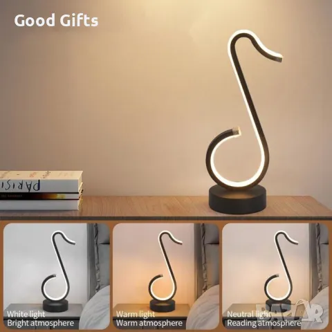 LED Настолна Лампа, Музикална нота, Музикална, RGB, снимка 2 - Лед осветление - 50240243