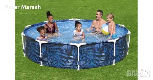 БАСЕЙН СГЛОБЯЕМ BESTWAY Steel Pro 56985 305×66см С ПОМПА