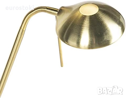 Qazqa Diva 2 - Модерна подова лампа, месинг с LED светлина с димер, за четене, с 2 лампи - Стоманена, снимка 3 - Лампиони - 52030496