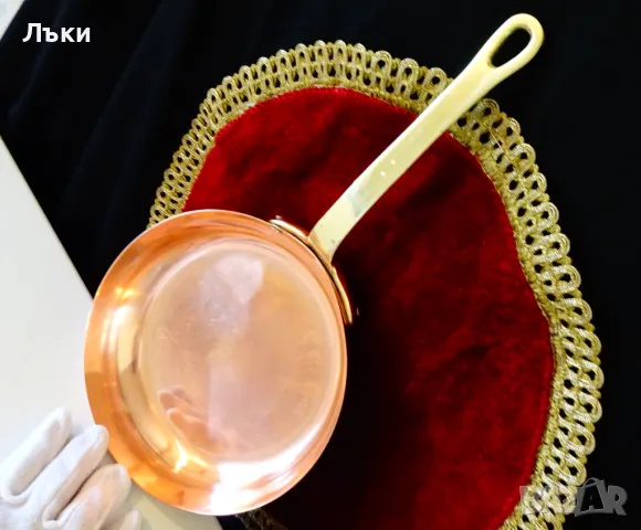 Меден тиган,чиста червена мед 680 гр. , снимка 9 - Антикварни и старинни предмети - 50393592